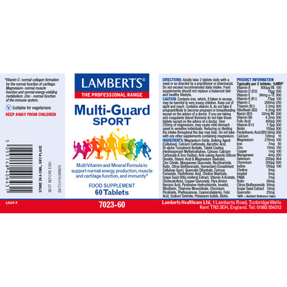 Multi-Guard sport label on white background