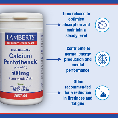 Calcium Pantothenate 500mg – Vitamin B5 (pantothenic acid)