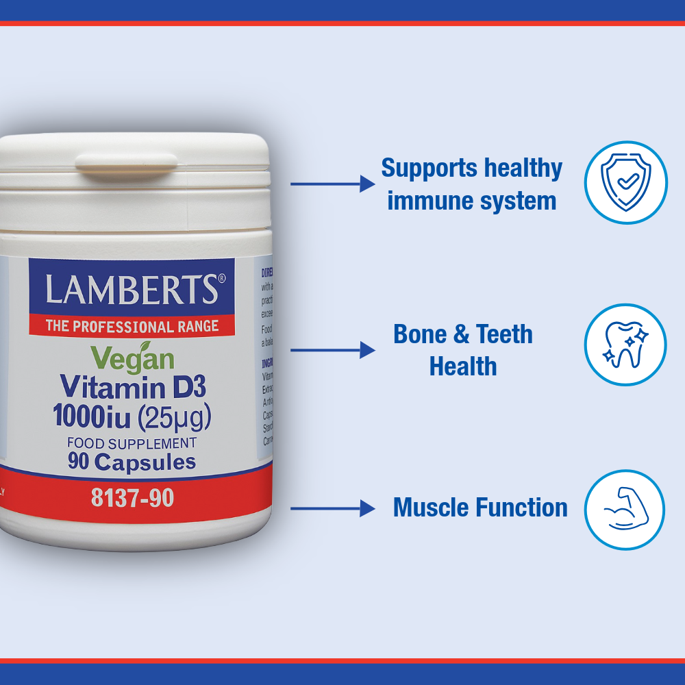 Vegan Vitamin D3 1000iu (25µg)