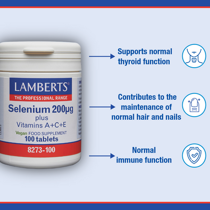 Selenium 200µg plus vitamins A, C and E