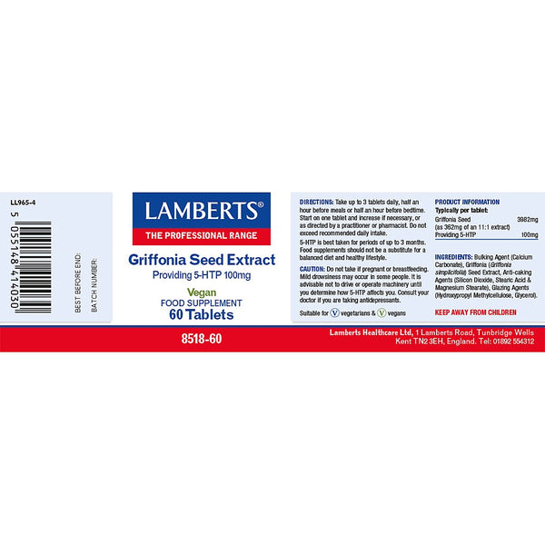 Griffonia Seed Extract (5HTP 100mg)