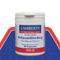 Astaxanthin 8mg potshot on blue hexagon background