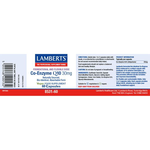 Co-Enzyme Q10 (CoQ10) 30mg
