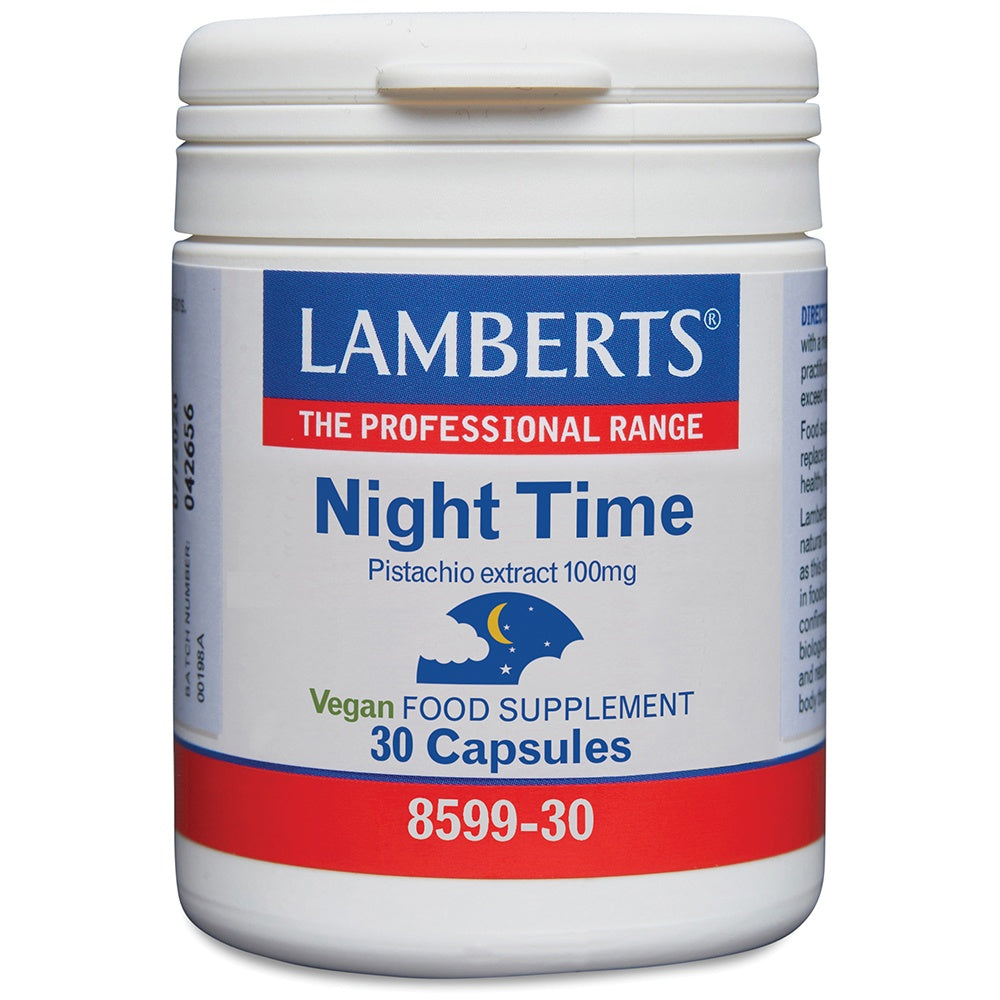Lamberts Night Time supplement container on a white background