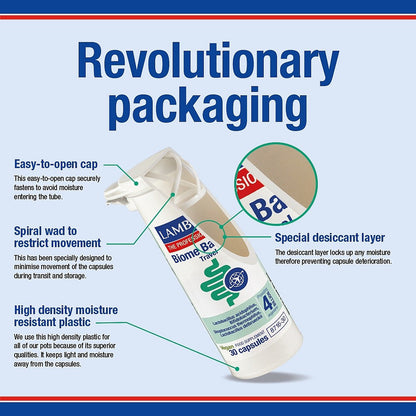 Diagram of a revolutionary packaging design for a product, with text and labels explaining features.
