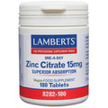 Lamberts Zinc Citrate supplement container on a white background